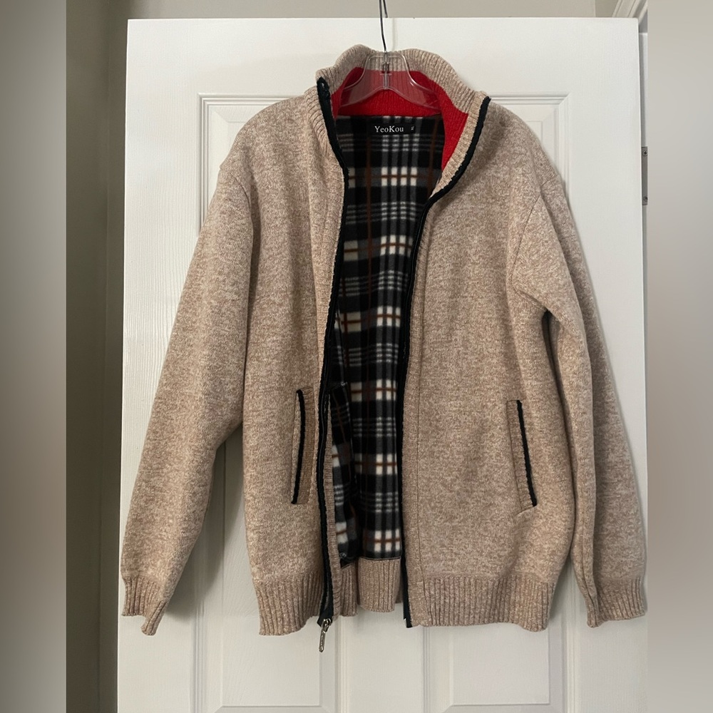 YeoKou Zip up Sweater Fleece inside